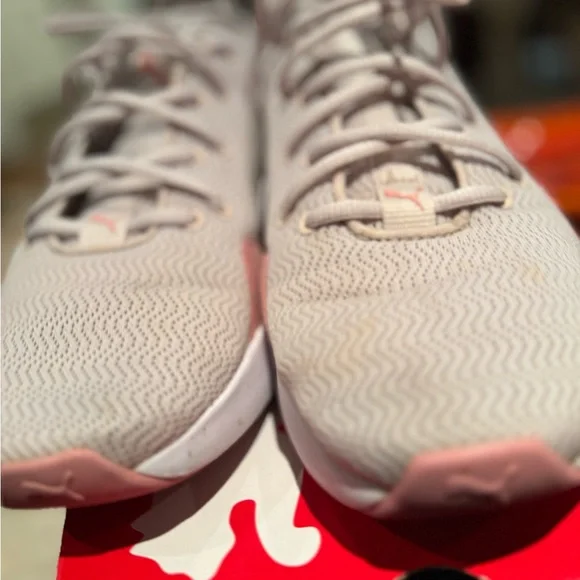 Puma Pink and White Sneakers - Picture 3 of 9